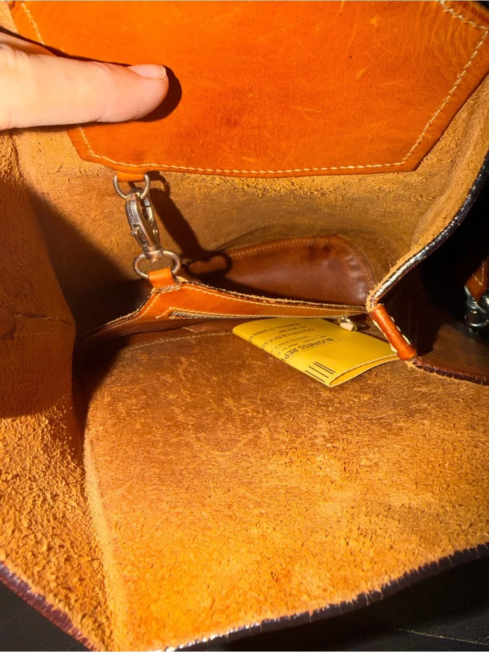 Dooney & Bourke Vintage Brown Leather Sling Backpack Bag
